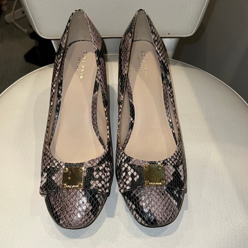 Cole Haan Snakeskin Heel
